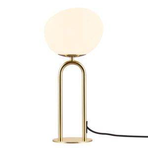 Lampa stołowa Shapes - DFTP, złota baza, asymetryczny klosz