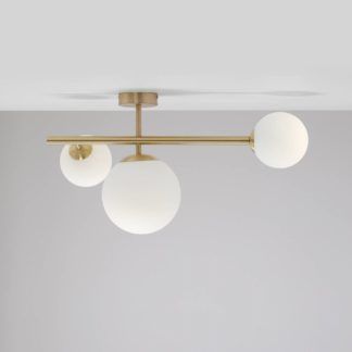 Kinkiet/ lampa sufitowa Dione - szczotkowany mosiądz