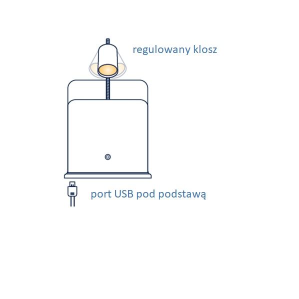 Biały kinkiet Roomi - Nordlux, port USB, półka - 1