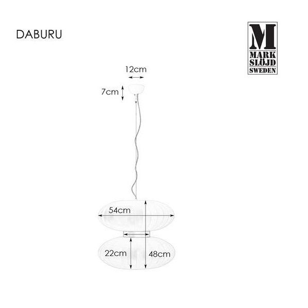 Lampa wisząca Daburu - biały lampion - 1