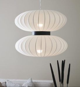 Lampa wisząca Daburu - biały lampion