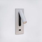 biały kinkiet z portem USB