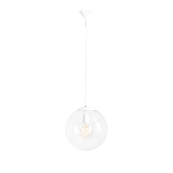 Lampa wisząca Globe White - szklany klosz