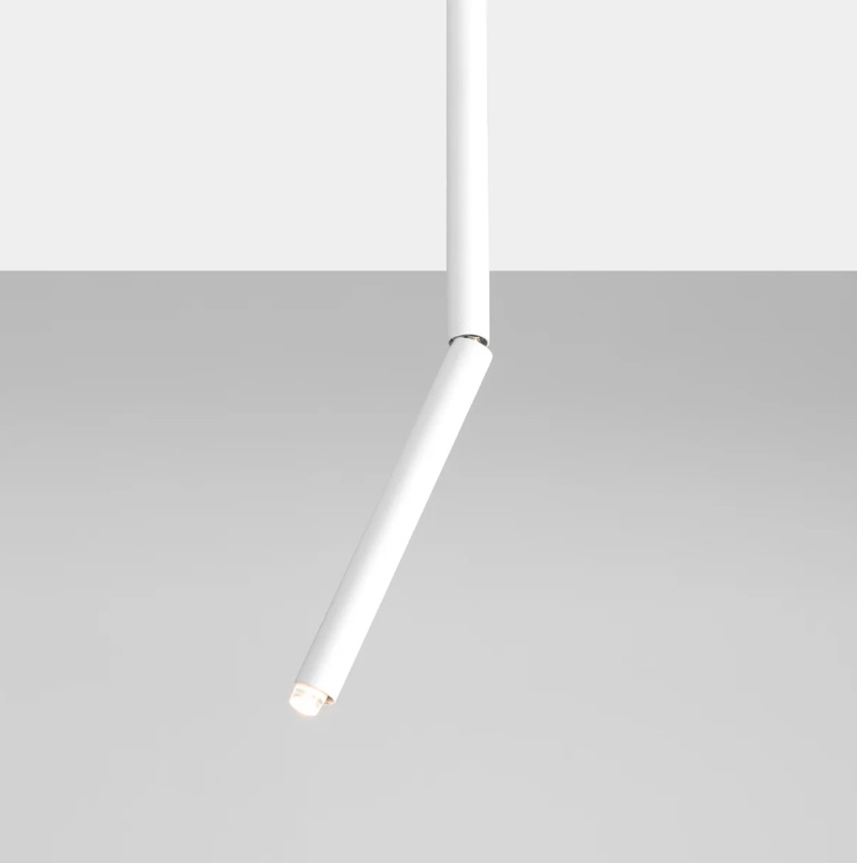 Biała lampa sufitowa Stick M - regulowany reflektor