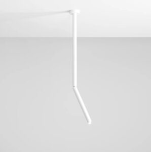 Biała lampa wisząca Stick M 55 cm - regulowany reflektor