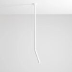Długa lampa wisząca Stick - biała sztyca z regulacją