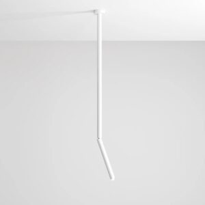 Długa lampa wisząca Stick - biała sztyca z regulacją