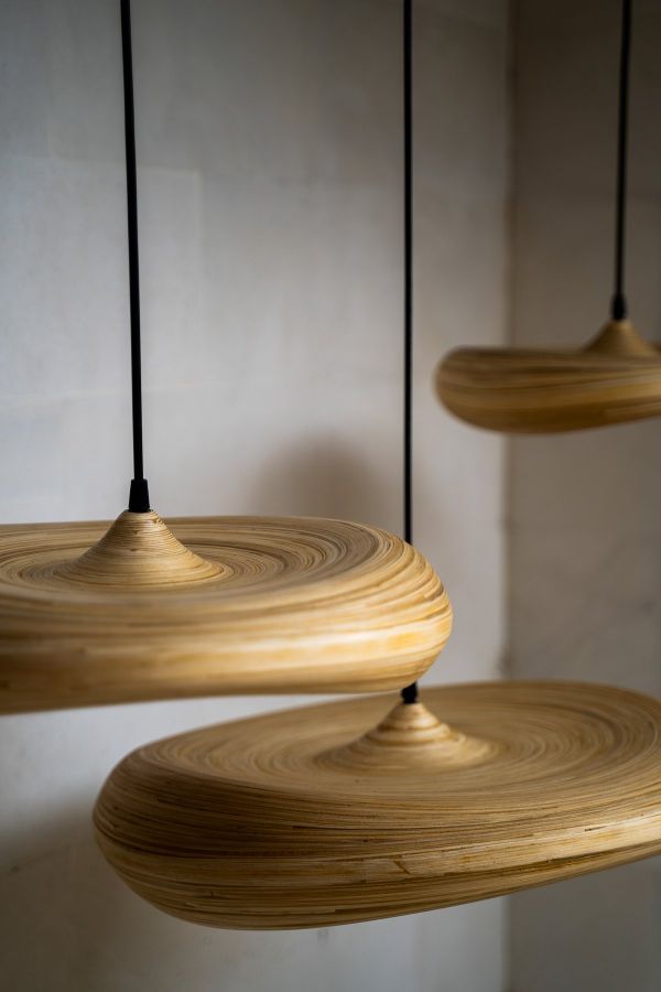 bambusowe lampy do kuchni boho