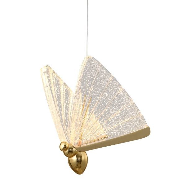złota lampa w kształcie motyla