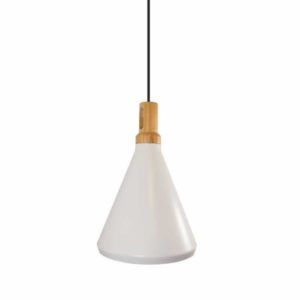 Lampa wisząca Nordic Woody - biała, 25cm