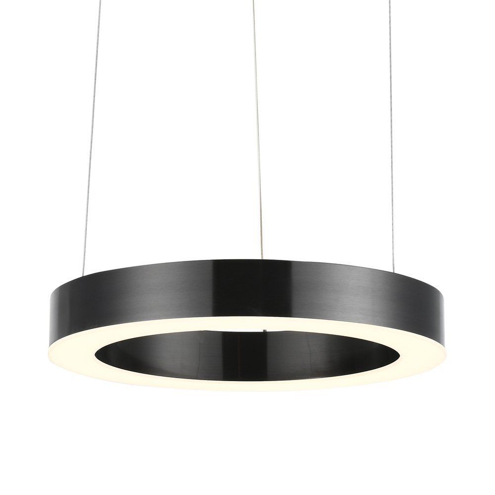 Lampa wisząca Circle - LED, czarna, 40cm