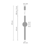 Minimalistyczna lampa wisząca O-Line LED S - złota - 1