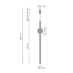 Pionowa lampa wisząca O-Line - L, złota, LED, 93cm - 1