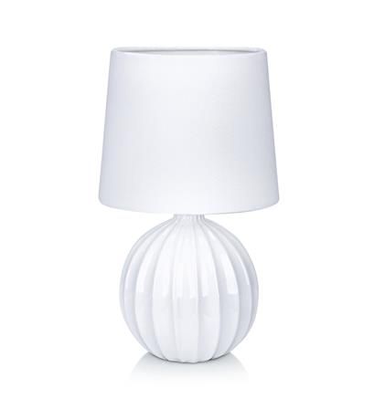 biała ceramiczna lampa stołowa