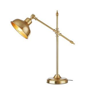 Klasyczna lampa biurkowa Grimstad - ciemne złoto