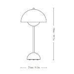 Efektowna lampa stołowa Flowerpot VP3 - biała - 1
