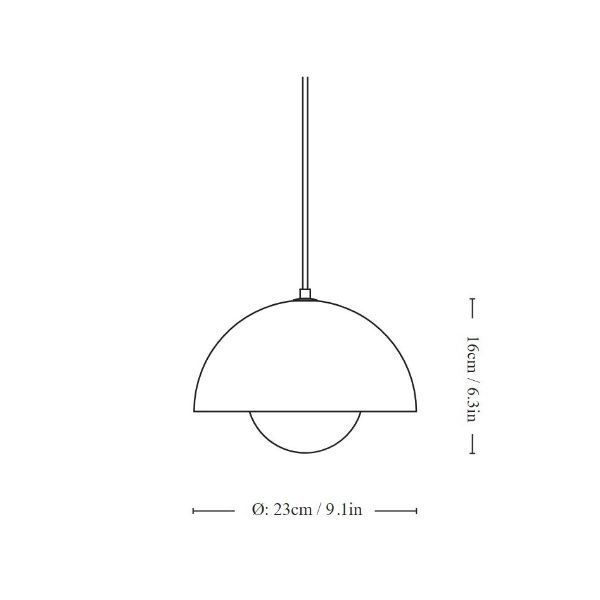 Różowa lampa wisząca Flowerpot VP1 - 23cm - 1