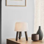 lampa stołowa drewniany tripod
