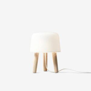 Mała lampa stołowa Milk NA1 - drewniany trójnóg