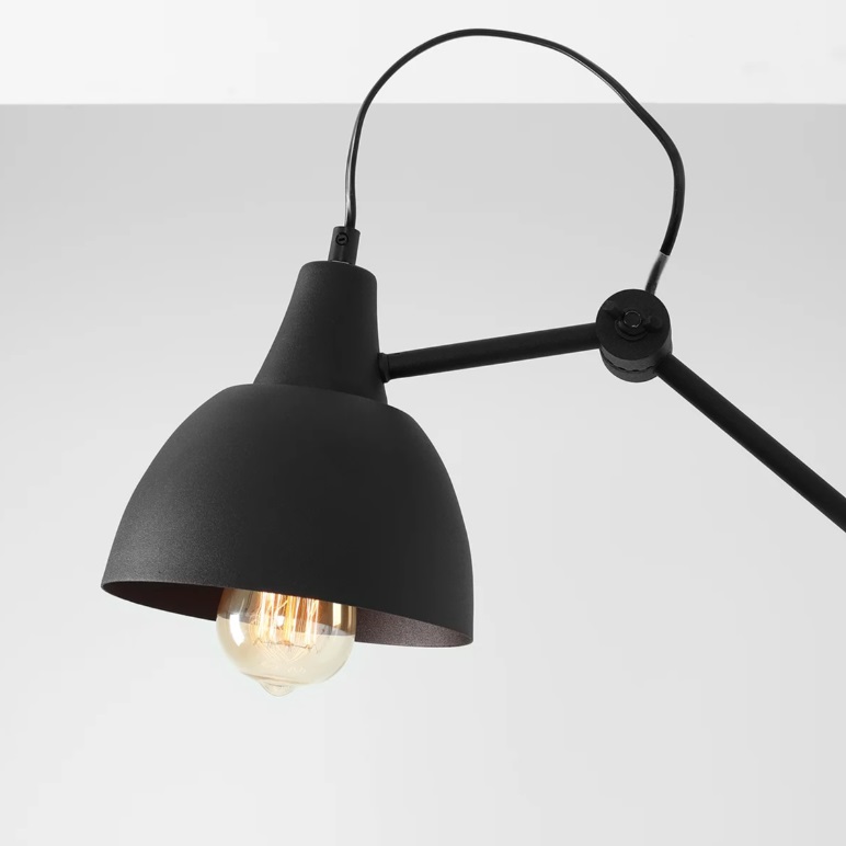 Podwójny regulowany kinkiet Aida 2 - czarny LOFT