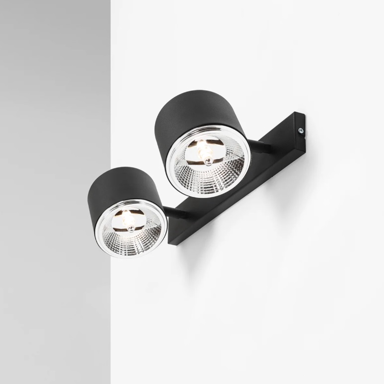 Ruchoma lampa sufitowa Bot 2 - czarna
