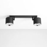 Ruchoma lampa sufitowa podwójna Bot 2 - czarna