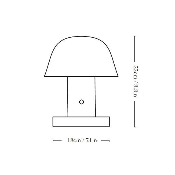 Przenośna lampa stołowa Setago JH27 - beżowa i zielona - 1