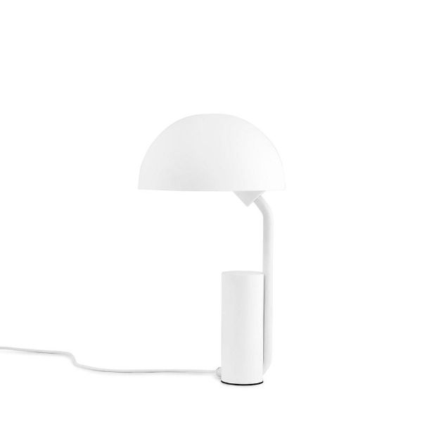 Biała lampa stołowa Cap - regulowany klosz