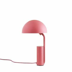 Różowa lampa stołowa Cap - geometryczna