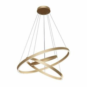 Lampa wisząca Rim - złote ringi, LED