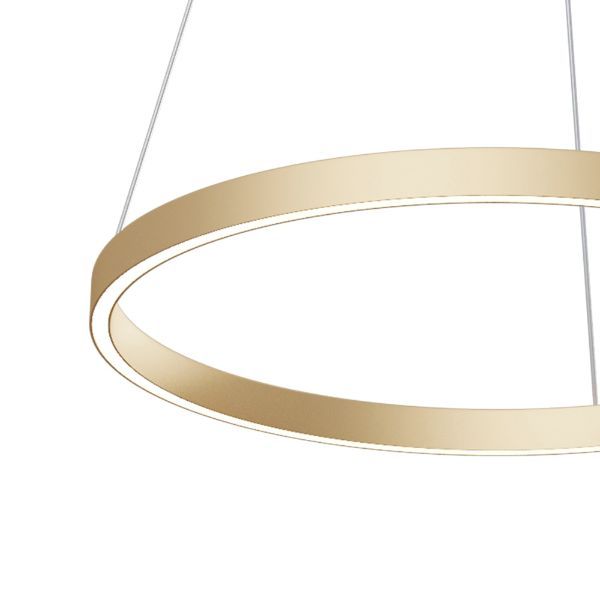 złoty ring lampa wisząca LED