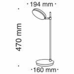 Lampa biurkowa Fad - czarna z płaskim dyskiem LED - 2