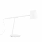 biała lampa biurkowa nowoczesna