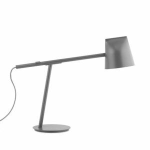 Szara lampa stołowa Momento - zintegrowany LED