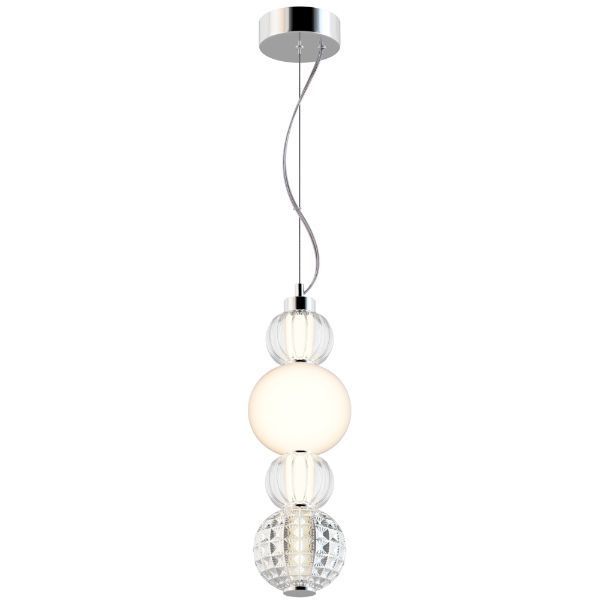 Pionowa lampa wisząca Collar - LED, szklane kule