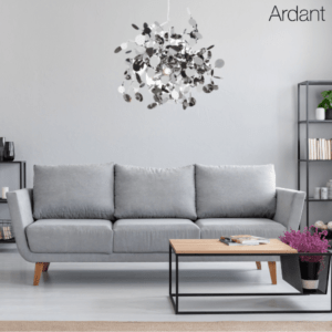 Srebrna lampa wisząca Monetti - wymienne żarówki