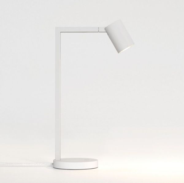 Nowoczesna lampa biurkowa w kolorze białym