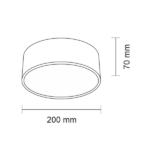 Biały plafon Zama - 30cm, IP44 - 1