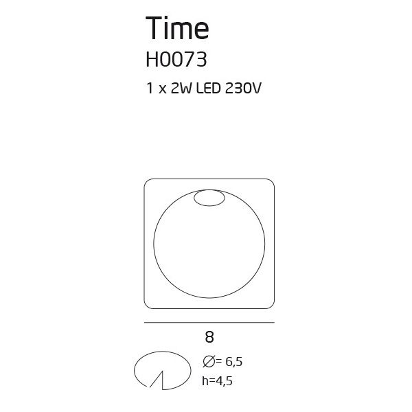 Kwadratowa oprawa schodowa Time - LED, biała - 1