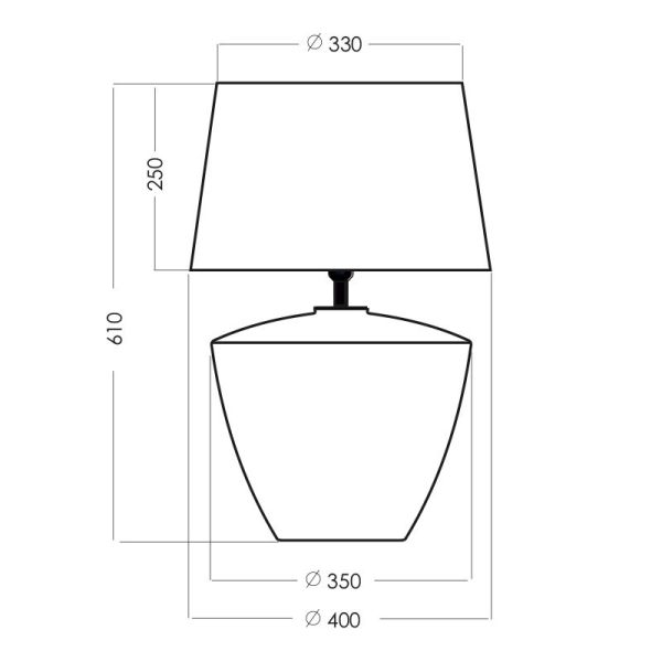 Lampa stołowa - Ravenna 4concepts - czarny abażur - 1