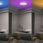 Plafony nad łóżkiem ze zmienną barwą światła