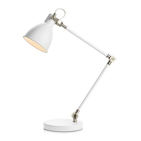 Lampa biurkowa w białym kolorze regulowane ramie