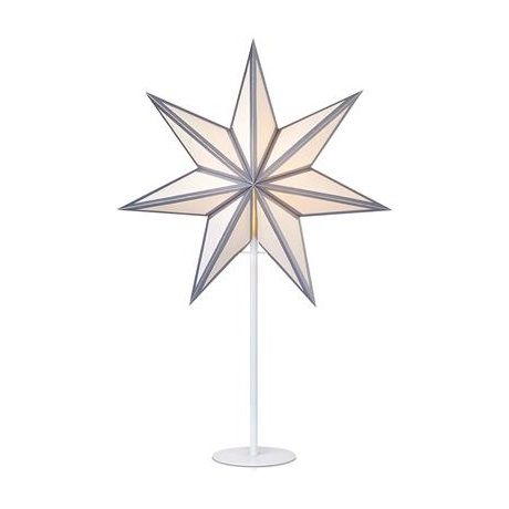Lampa stołowa z kloszem w kształcie gwiazdy