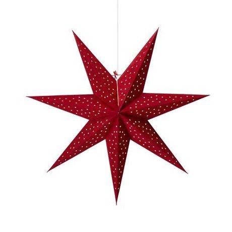 Czerwona gwiazda świąteczna Clara - na okno, lampa z wtyczką