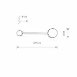 Czarny kinkiet Orbit I 20 - nowoczesny - 1