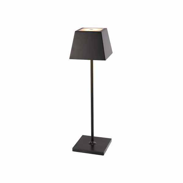 Nowoczesna lampa stołowa w czarnym kolorze