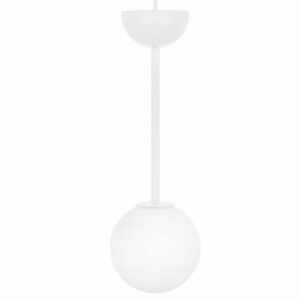 Biała lampa wisząca Gladio - szklany klosz 15cm