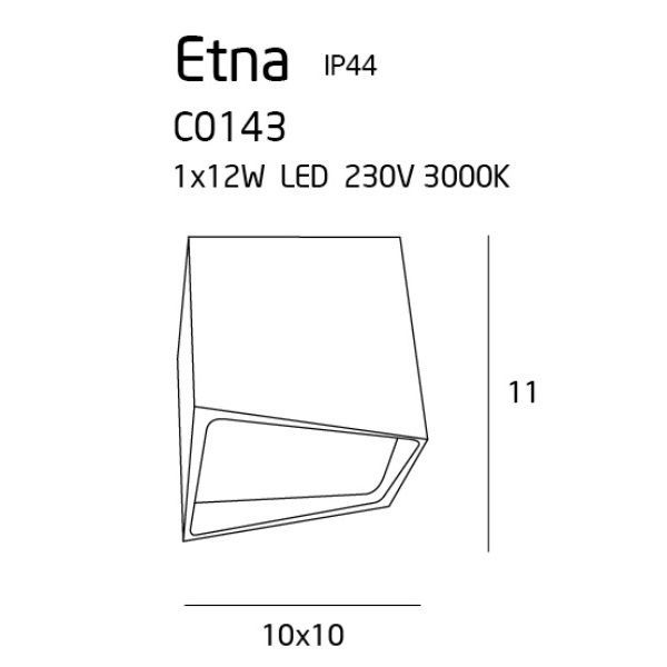 Lampa sufitowa Etna - czarna, IP44 - 1