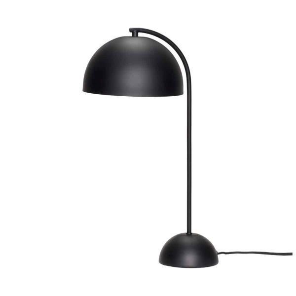 Czarna lampa biurkowa Form - szeroki klosz