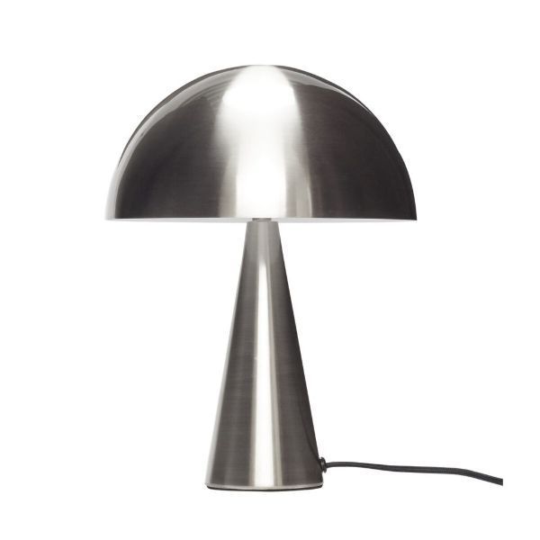 Lampa stołowa w kolorze stalowym